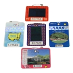Lot of Five Masters Tournament Badges - 1993, 1994, 1995, 1998, & 1999