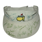 Multi-Signed Masters Champs Visor - 17 Sigs: Player, Nicklaus, Watson, Nelson, JSA COA