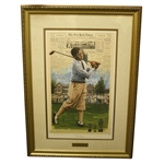 Bobby Jones Deluxe Framed Offset Lithograph 283/650-The Third Leg, Interlachen C.C.