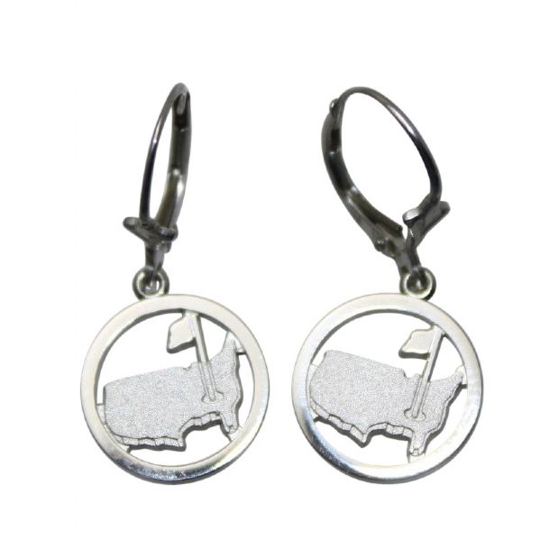 Masters Sterling Silver Map Earrings
