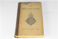 1887 'The Art of Golf' 1st Edition Book by Sir W. G. Simpson