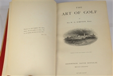 1887 'The Art of Golf' 1st Edition Book by Sir W. G. Simpson