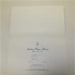 2007 Masters Amateur Player's Dinner Menu