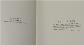 1927 Book 'Golf Architecture In America' by George C. Thomas Jr.