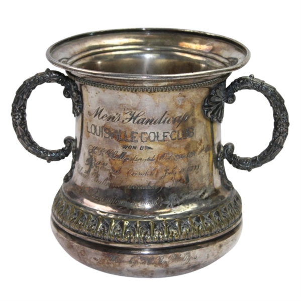 1900 Louisville Golf Club Mens Handicap Silver Plated Winner Trophy