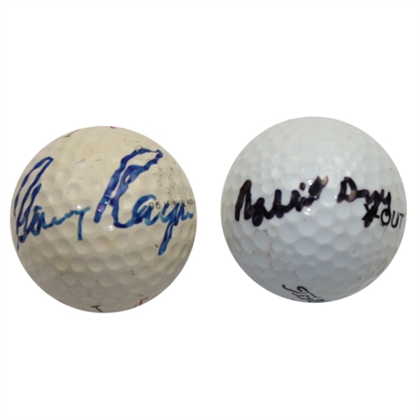 Gary Player and Rabbit Dyer (caddy) Golf Balls JSA COA