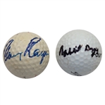 Gary Player and Rabbit Dyer (caddy) Golf Balls JSA COA