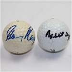 Gary Player and 'Rabbit' Dyer (caddy) Golf Balls JSA COA