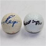 Gary Player and 'Rabbit' Dyer (caddy) Golf Balls JSA COA