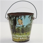 Billy Casper Lot of Practice Bucket, 1st Ed. Book 'Golf Shotmaking', and Card