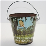 Billy Casper Lot of Practice Bucket, 1st Ed. Book 'Golf Shotmaking', and Card