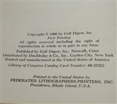 Billy Casper Lot of Practice Bucket, 1st Ed. Book 'Golf Shotmaking', and Card