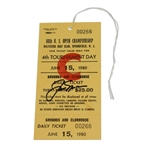 Jack Nicklaus Signed 1980 US Open at Baltusrol Final Day Ticket JSA COA