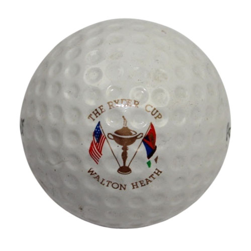 Lot Detail - 1981 Ryder Cup at Walton Heath Logo Golf Ball - USA 18 1/2 ...