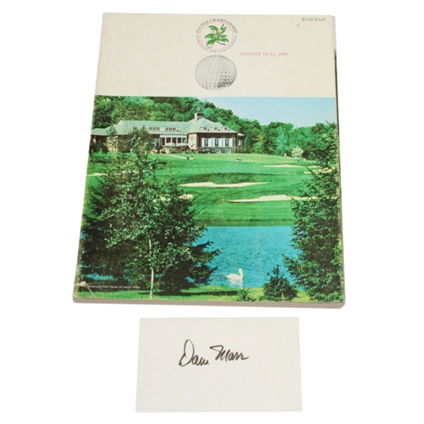 1965 PGA Championship Program with Dave Marr Signed Cut JSA COA
