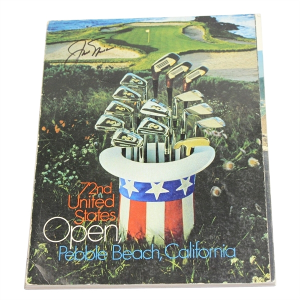 Jack Nicklaus Signed 1972 US Open at Pebble Beach Program JSA COA