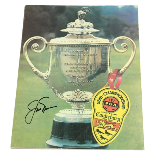 Jack Nicklaus Signed 1973 PGA Championship at Canterbury Program JSA COA