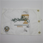 Lot of Five Signed Embroidered Flags