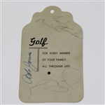 1947 Masters Sunday Ticket Signed by Bobby Jones, Demaret, Nelson, and Stranahan RARE -  JSA COA