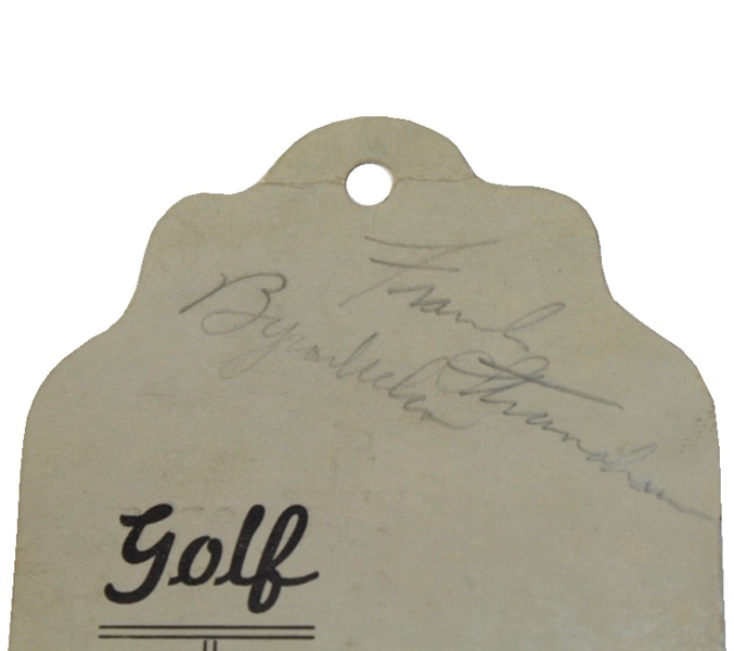 1947 Masters Sunday Ticket Signed by Bobby Jones, Demaret, Nelson, and Stranahan RARE -  JSA COA