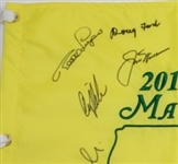 2012 Masters Flag Signed by 20 Winners - Nicklaus, Player, Mickelson, others JSA COA