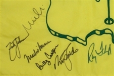 2012 Masters Flag Signed by 20 Winners - Nicklaus, Player, Mickelson, others JSA COA