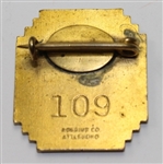 1937 US Open at Oakland Hills Contestant Badge #109 - Ralph Guldahl Winner