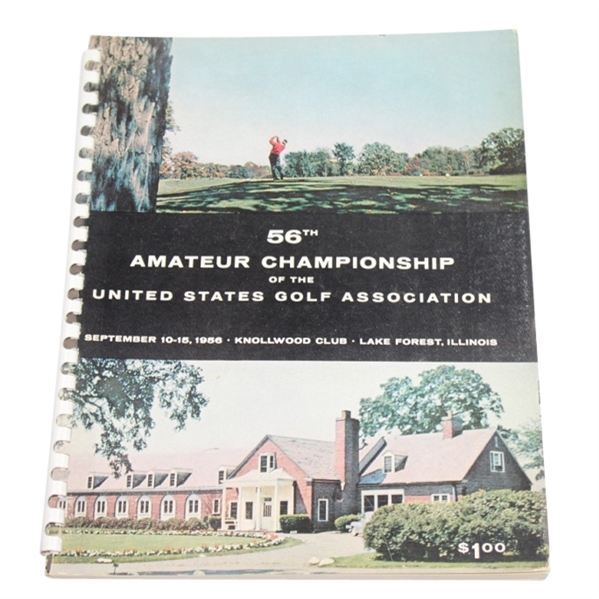 1956 US Amateur Championship Program at Knollwood Club - Harvie Ward Winner