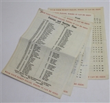 1959 Thursday-Sunday Masters Pairing Sheets - Art Wall, Jr. Winner