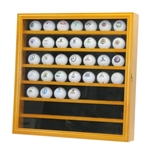 1985-2016 US Open Logo Ball Set in Wood with Glass Display Case