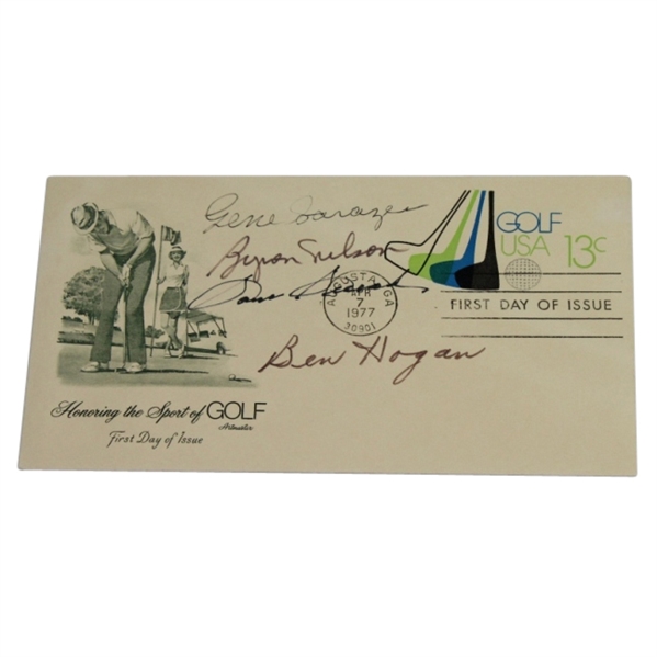 Sarazen, Snead, Nelson, and Hogan Signed 4/7/1977 FDC JSA COA