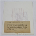 Seldom Seen! 1948 Masters Champion CLAUDE HARMON Signed 3x5 (1951) Government Postcard