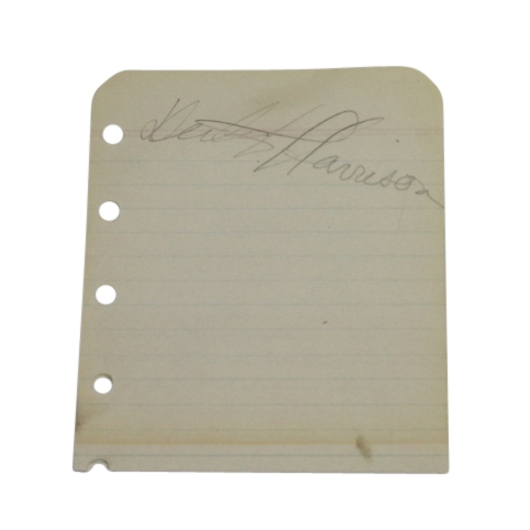 Dutch Harrison(D-1982) Signed Cut-18 Tour Wins, 3 Ryder Cup Appearances- JSA #M65567