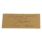 Tony Lema(D-1966) Signed Champagne  Notation Cut Signature-1964 Brit. Open Champ JSA COA