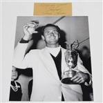 Tony Lema(D-1966) Signed 'Champagne'  Notation Cut Signature-1964 Brit. Open Champ JSA COA