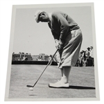 Bobby Locke Putting 1949 Wide World Original  Black and White 7x9 Photo