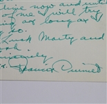 Francis Ouimet Handwritten Letter (50th Anniv. U.S.Open Win) To Bos. Red Sox-Great Content!