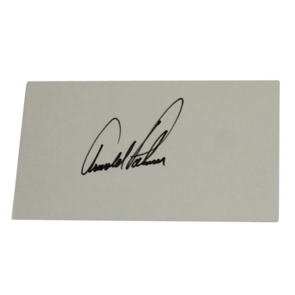 Arnold Palmer Signed 3x5- A Pure "10" Strength Of Autograph! JSA COA