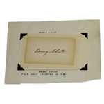 Hall of Famer Denny Shute (D-1974)- Three Majors- Vintage Signed 3x5 Cut JSA COA