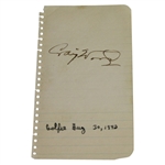 Craig Wood(D-1968) Vintage Signed 3"x 5" Cut-1941 Masters & US Open Champ- JSA COA