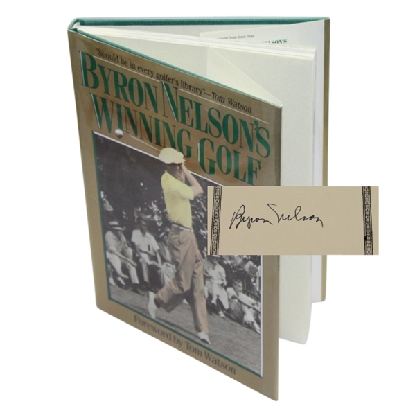 Byron Nelson Signed Book Byron Nelsons Winning Golf JSA COA