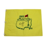 Ray Floyd Signed 2011 Masters Flag with Year and Score Inscription JSA COA