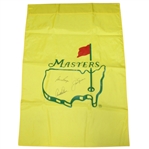 The Big Three Nicklaus,Palmer & Player Signed Masters Undated House Flag JSA COA