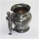 Pot Metal Vase with Figural Golfer