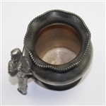 Pot Metal Vase with Figural Golfer