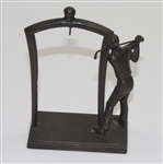 Pocket Watch Holder with Figural Golfer - Pre-Swing