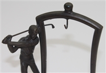 Pocket Watch Holder with Figural Golfer - Pre-Swing