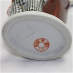 Vintage Ceramic Red Jacket Golfer with Cocktail Stirrer Golf Clubs
