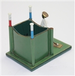 Vintage Neiman Marcus Leather Bridge Talley Holder - Missing One Pencil