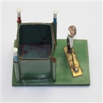 Vintage Neiman Marcus Leather Bridge Talley Holder - Missing One Pencil